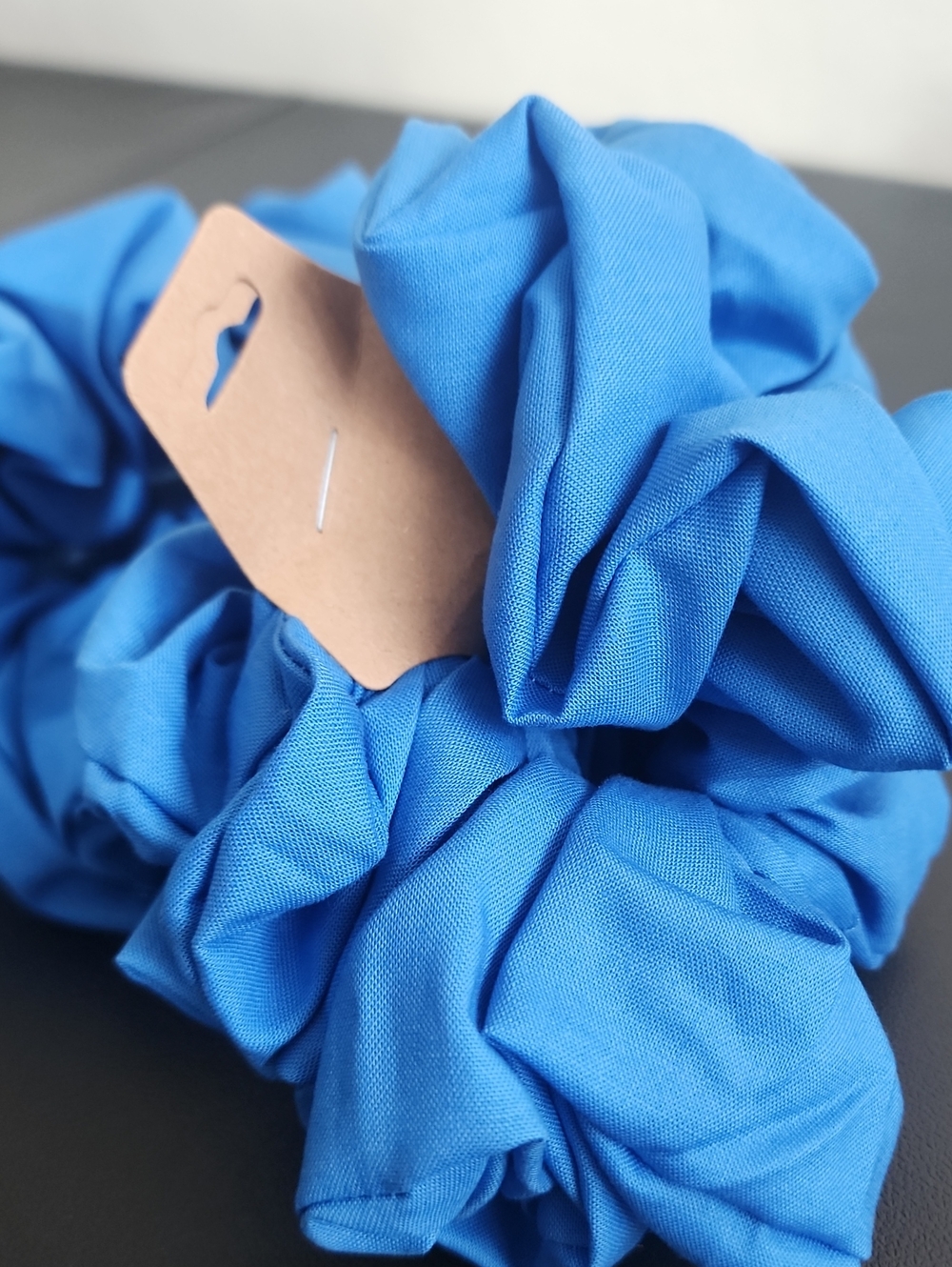 Blue Fabric Hair Scrunchie - Women’s Hair Accessory
